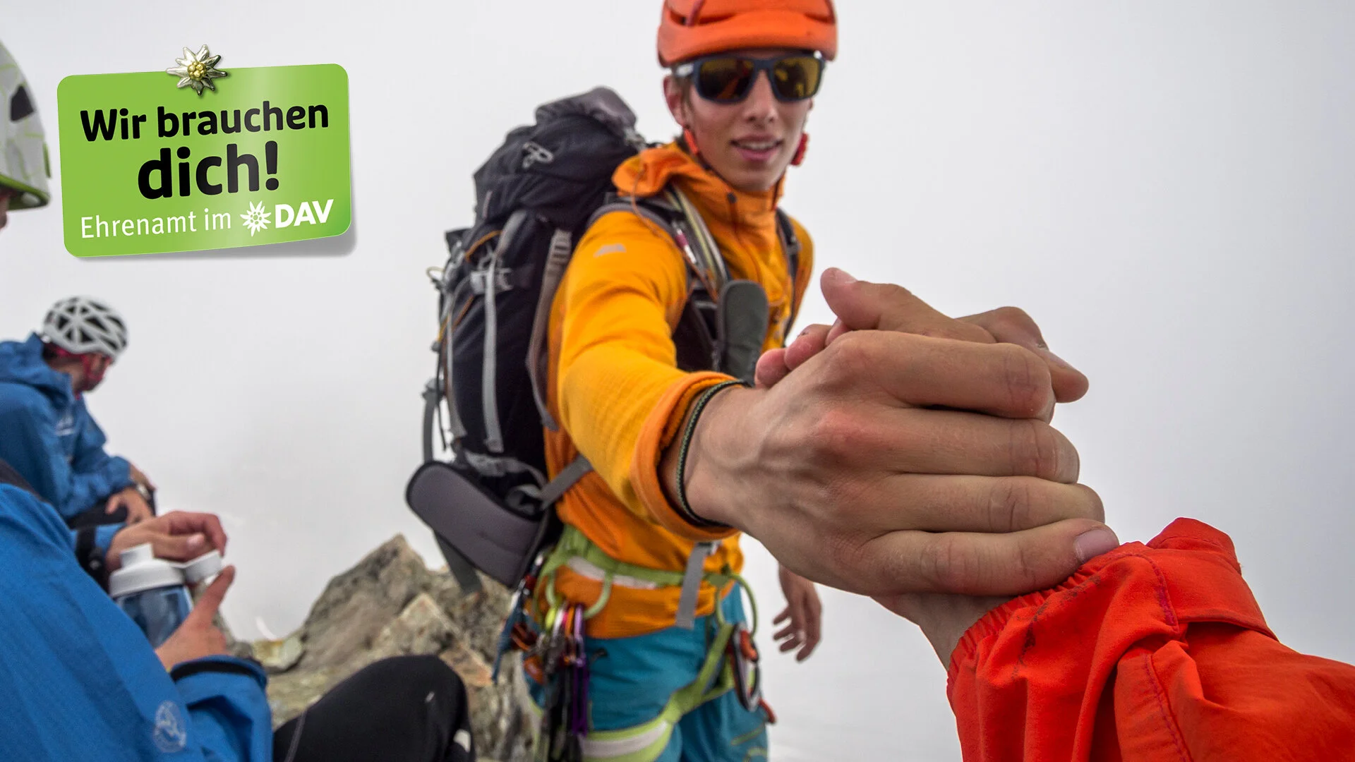 Kampagnenmotiv: Ehrenamtliche Unterstützung beim DAV - Imagefoto | © DAV  Silvan Metz